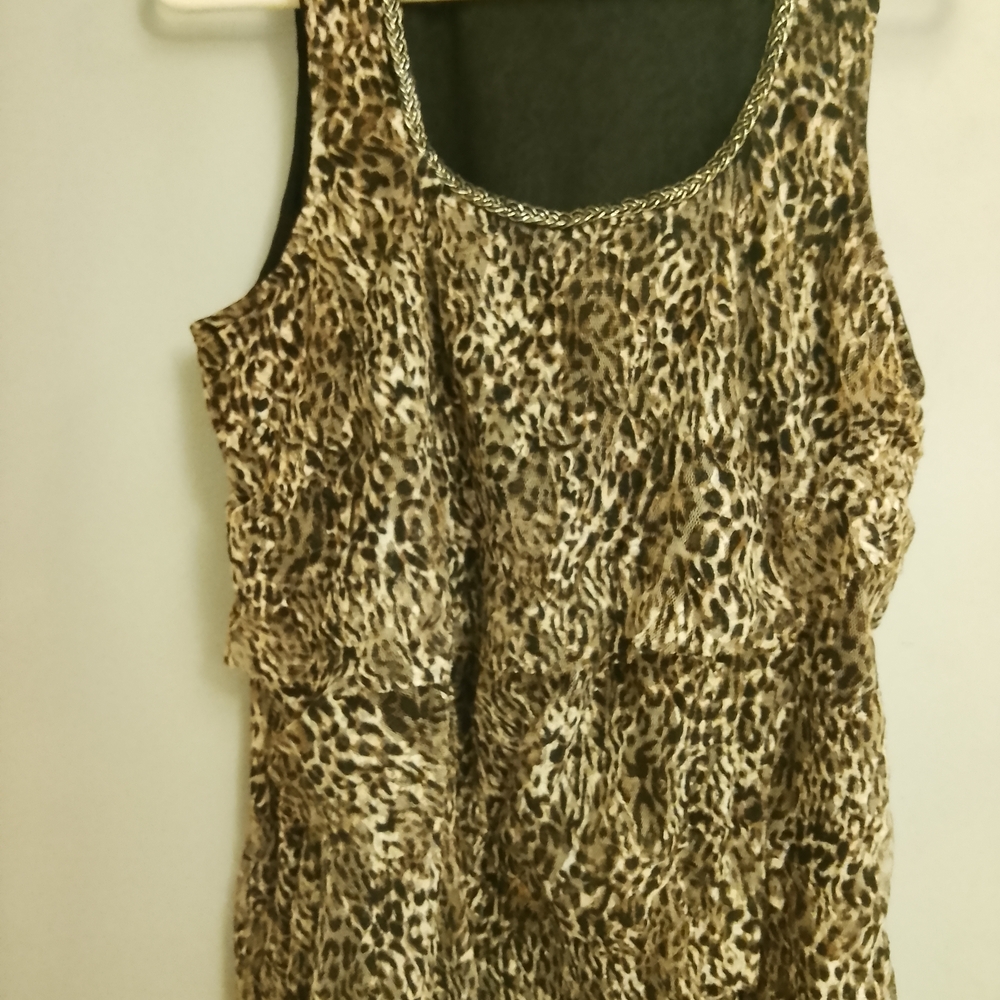 Wild Elegance Leopard Print Tank Top